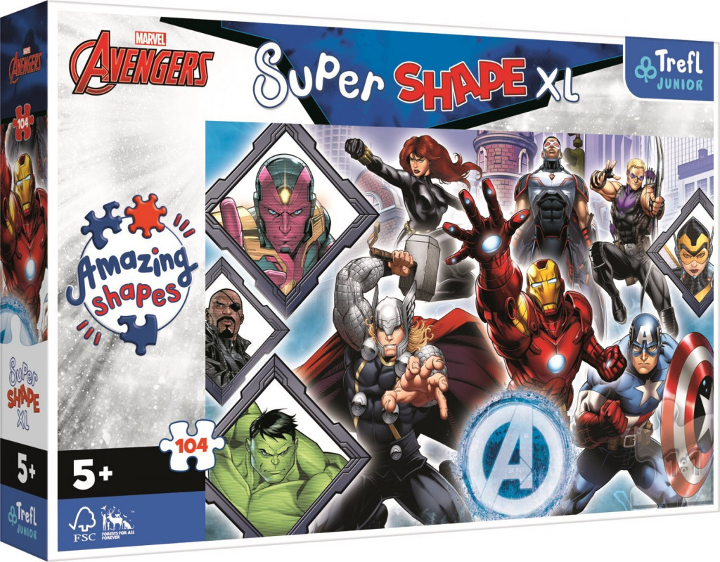 Trefl Trefl Puzzle TREFL Puzzle Super Shape XL Avengers 104 dielikov