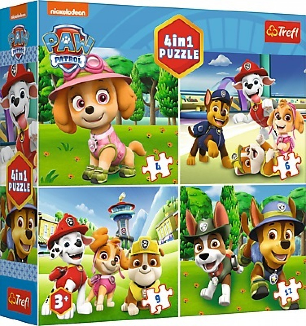 Trefl Trefl Puzzle 4v1 – Paw Patrol