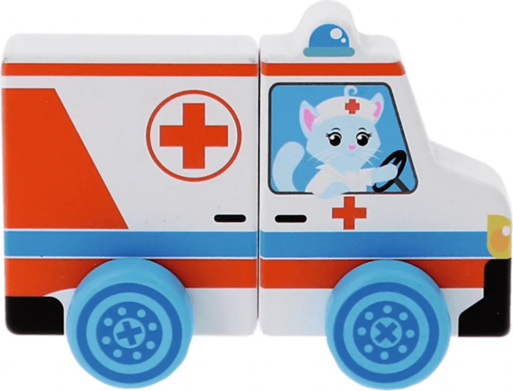 Trefl Trefl Magnetické vozidlo - Sanitka - 2 prvky