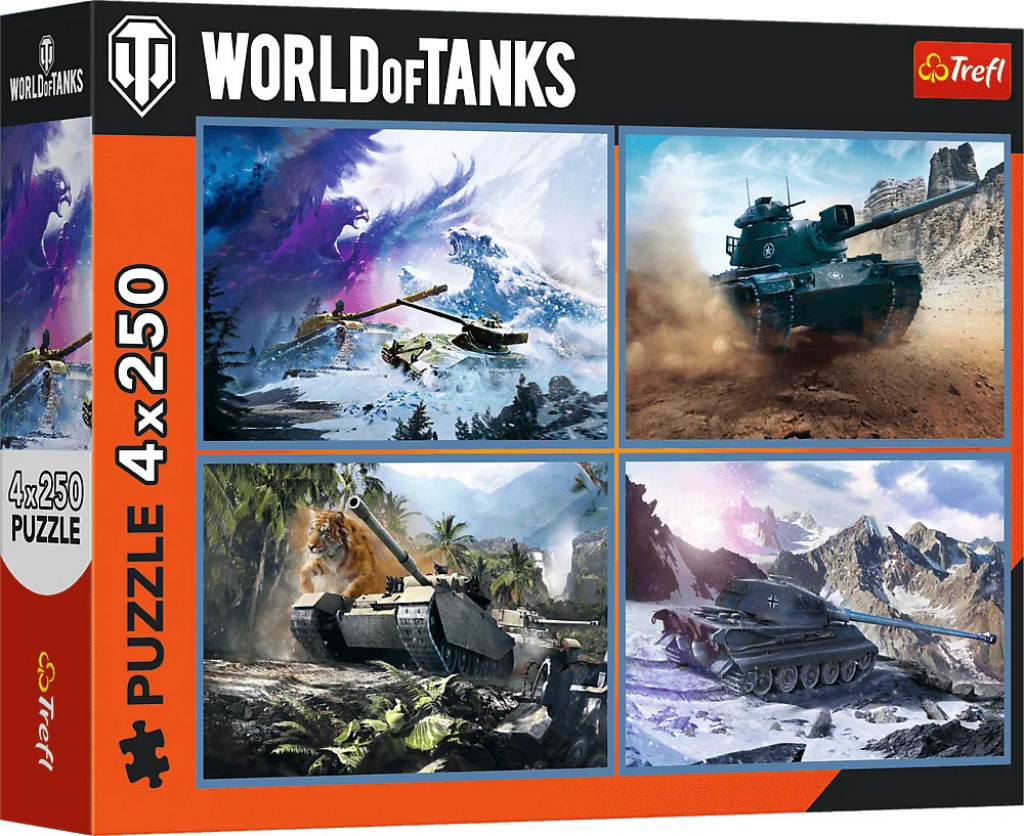 Trefl Trefl Puzzle 4x250 - World of tanks