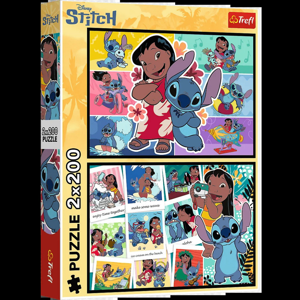 Trefl Trefl Puzzle 2 x 200 Stitch - Veselý život Stitcha