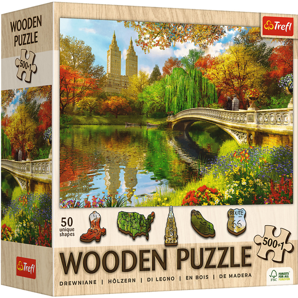Trefl Trefl Drevené puzzle 501 - Central Park, Manhattan