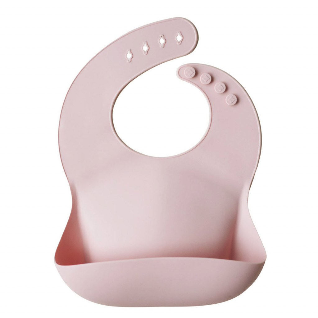 Mushie Silikónový podbradník mushie - blush
