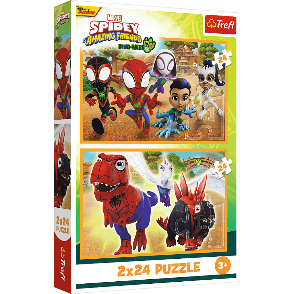 Trefl Trefl Puzzle 2x24 Spidey a dinosaury