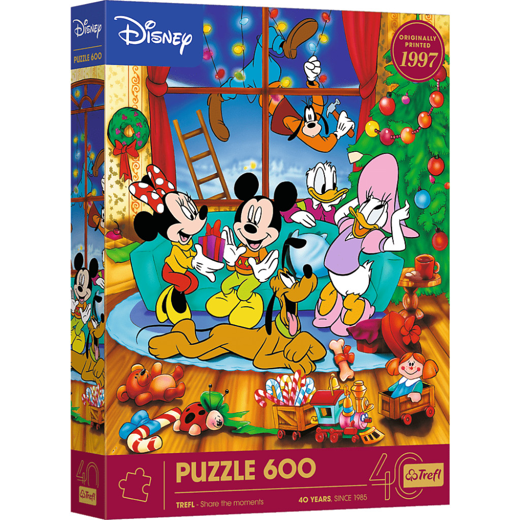 Trefl Trefl Puzzle 600 Výročné - Mickey Mouse a priatelia / Vianoce