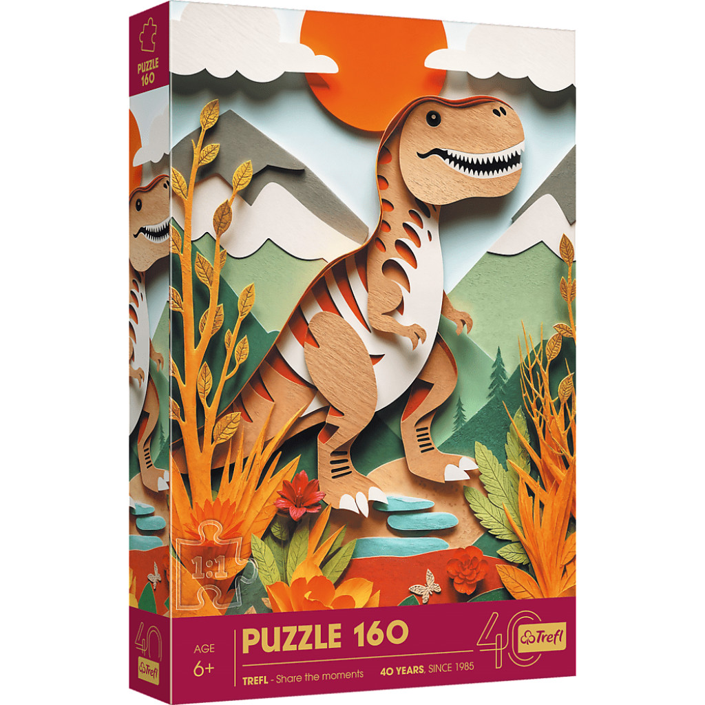 Trefl Trefl Puzzle 160 Výročné - Paper Art:  Dinosaurus