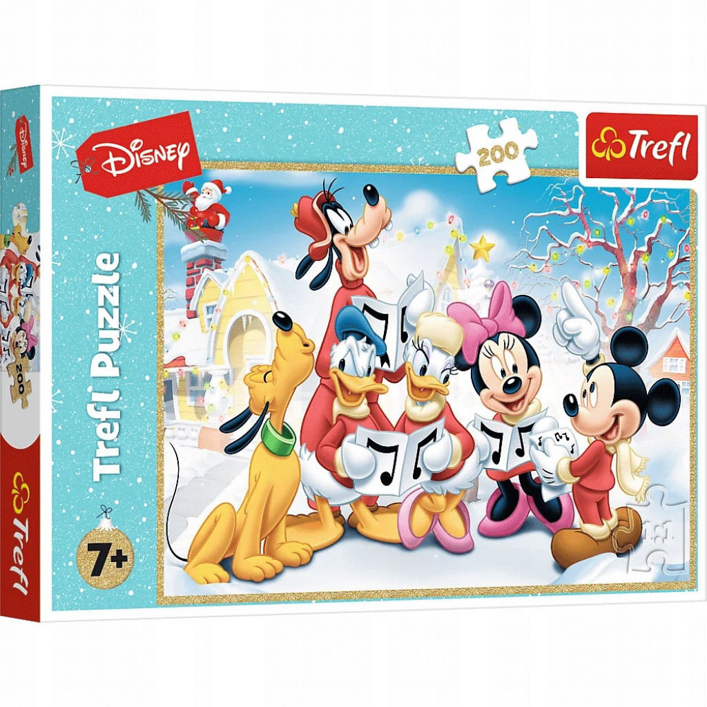 Trefl Trefl Puzzle Mickey Mouse 200 dielikov, Vianoce