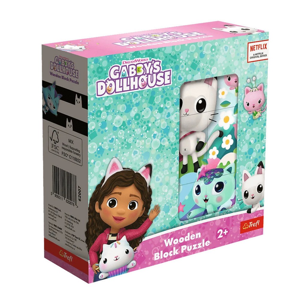 Trefl Trefl Drevené  kocky Gabby´s Dollhouse