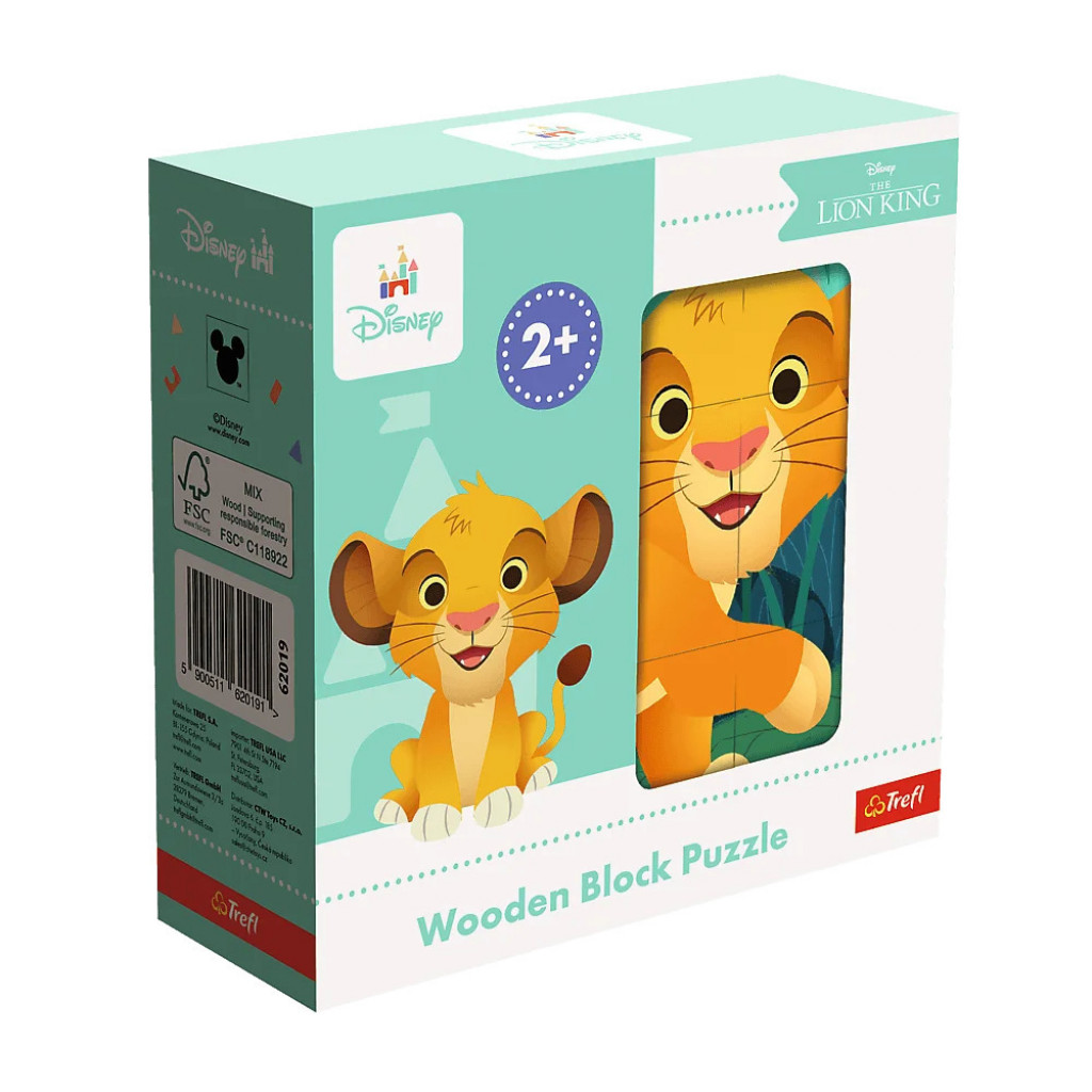 Trefl Trefl Drevené  kocky, Leví kráľ