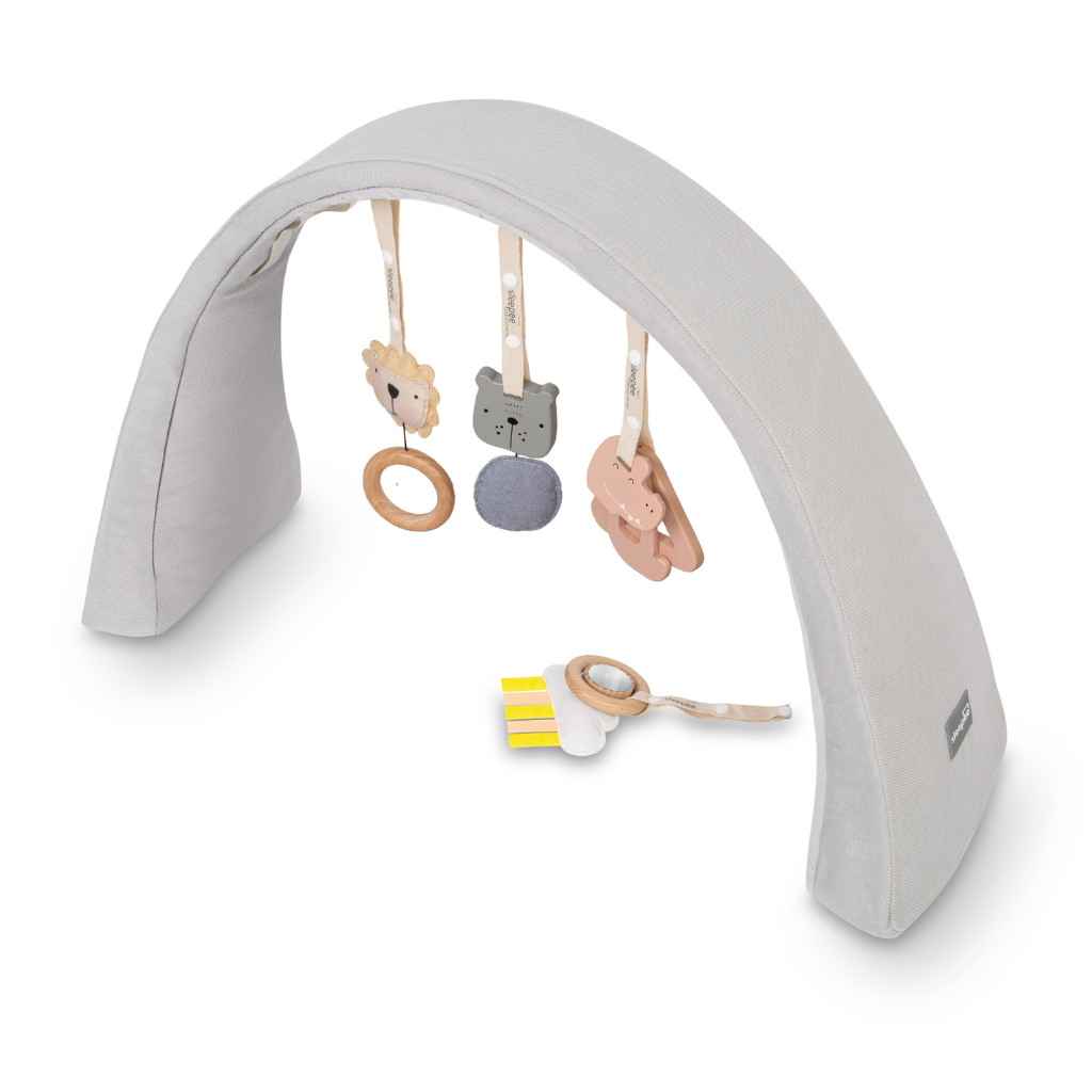 Sleepee Nastavitelná hrazdička pro miminko s hračkami Sleepee Grey