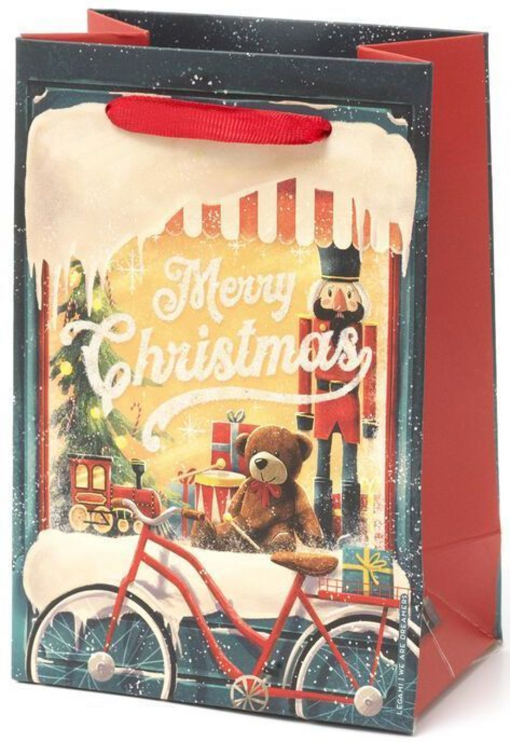 Legami Darčeková taška Legami Vianočná darčeková taška - Malá - Vianočné okno