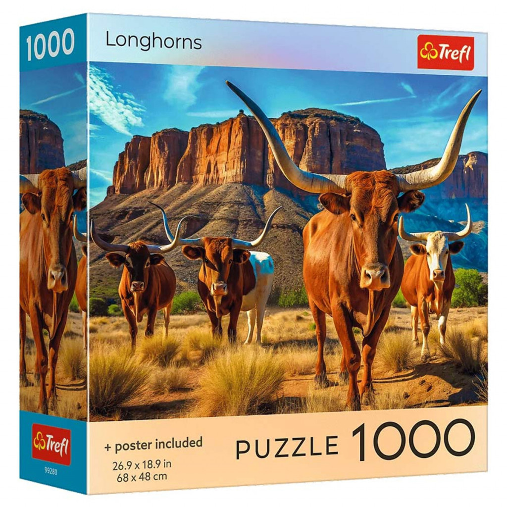 Trefl Trefl Puzzle 1000 USA Collection: Longhorns