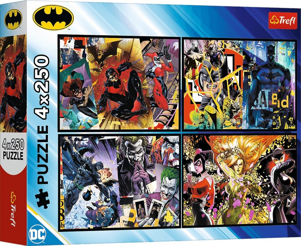 Trefl Trefl Puzzle 4x250 dielikov Batman v akcii
