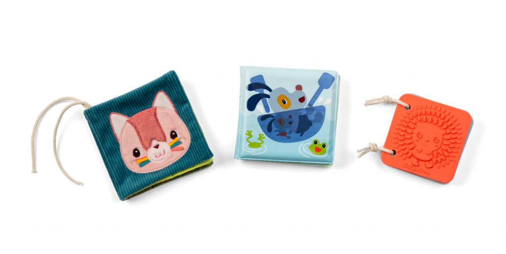 Lilliputiens Lilliputiens – súprava 3 senzorických knižiek – mačička Jeanne