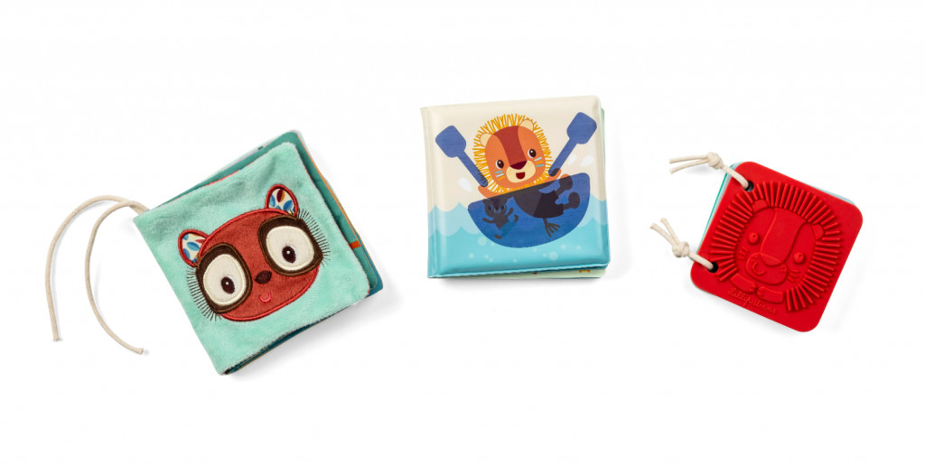 Lilliputiens Lilliputiens – súprava 3 senzorických knižiek – lev Jack