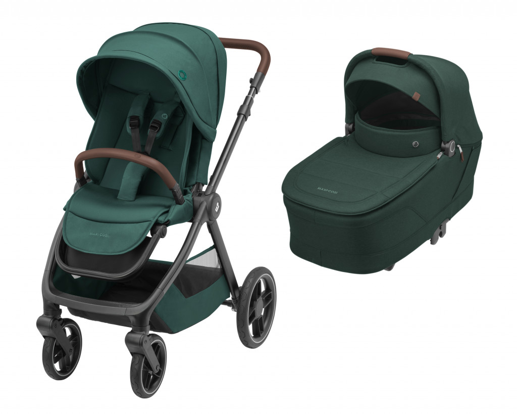 Maxi-Cosi Oxford kočík Essential Green + vanička Sense Twillic Green