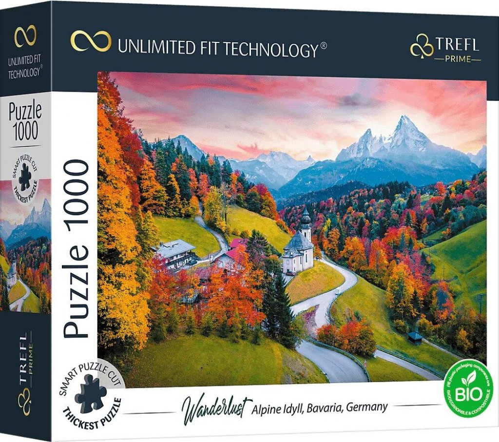 Trefl Trefl prime puzzle 1000 UFT - Potulky: Alpská idylka, Bavorsko, Nemecko
