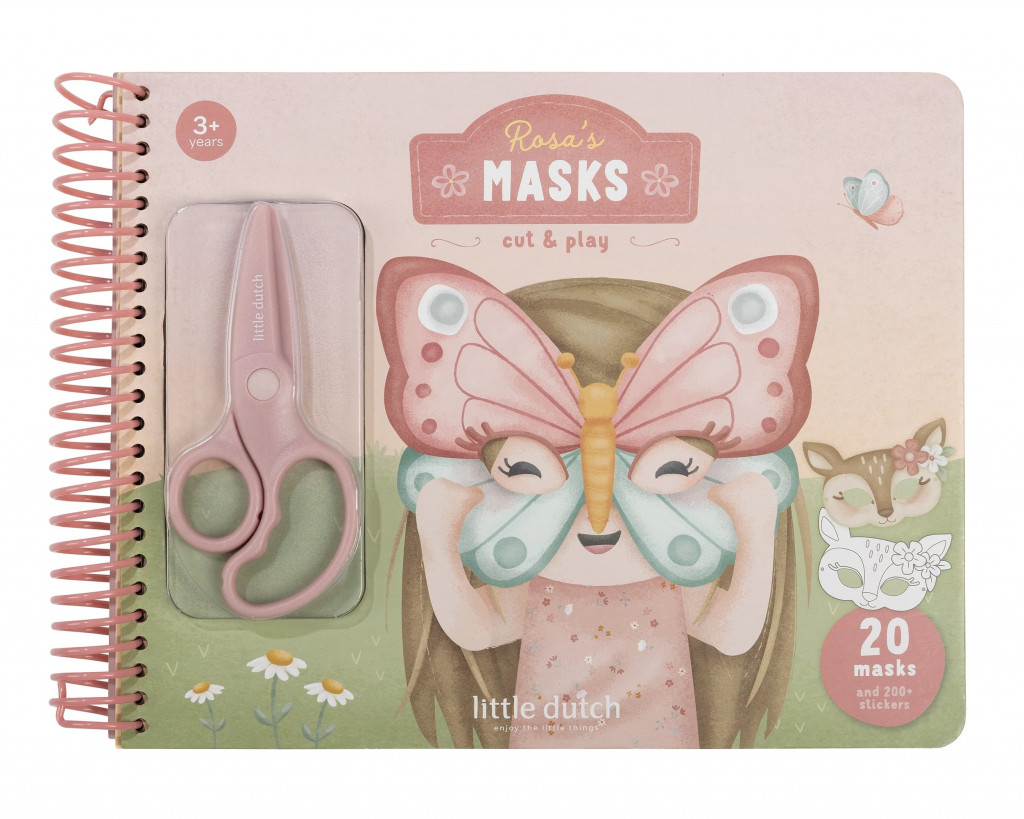 Little Dutch Kniha s vystrihovacími maskami Rosa