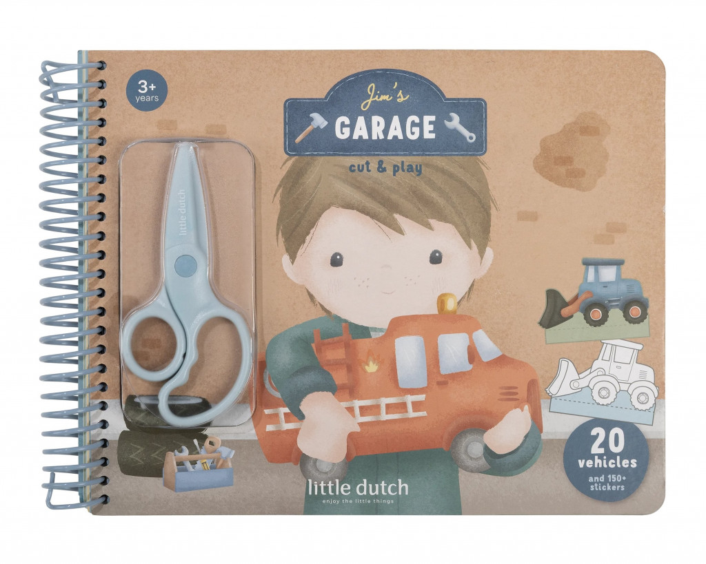 Little Dutch Kniha s vystrihovacími autami Jim