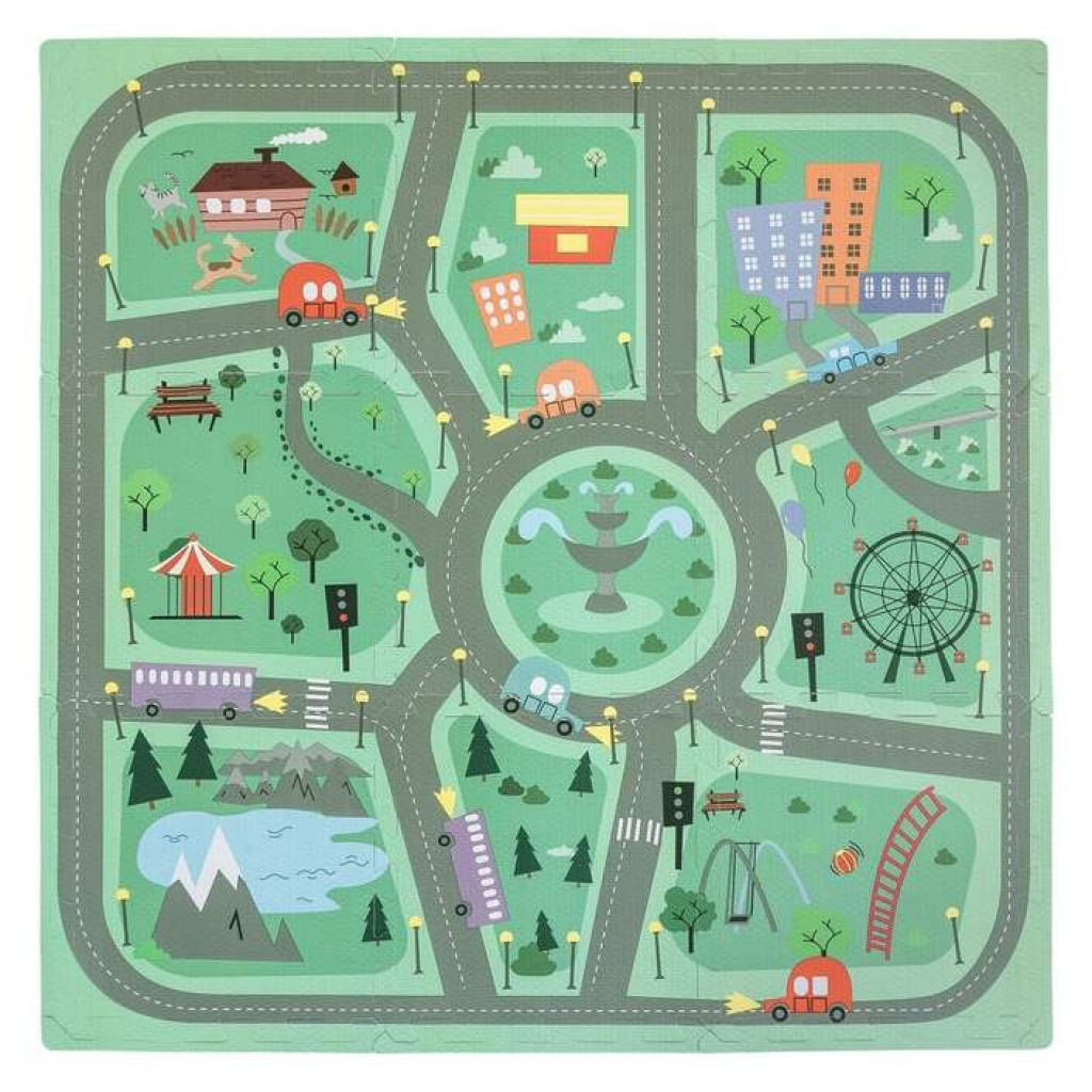 FREEON Free2Play Pěnová hrací podložka Puzzle 9 ks Road