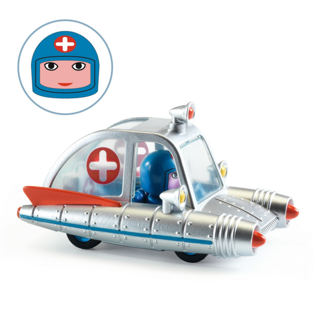 DJECO Crazy Motors autíčka: Vesmírna sanitka (Space Ambulance)