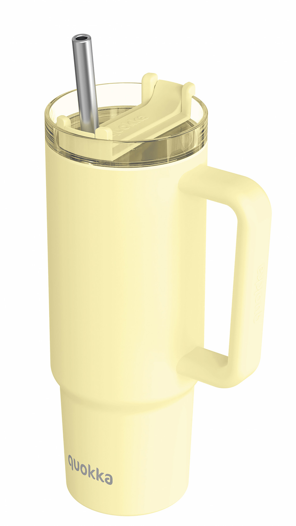 Quokka Nerezový termohrnček so slamkou Vibe Pastel Yellow 880 ml