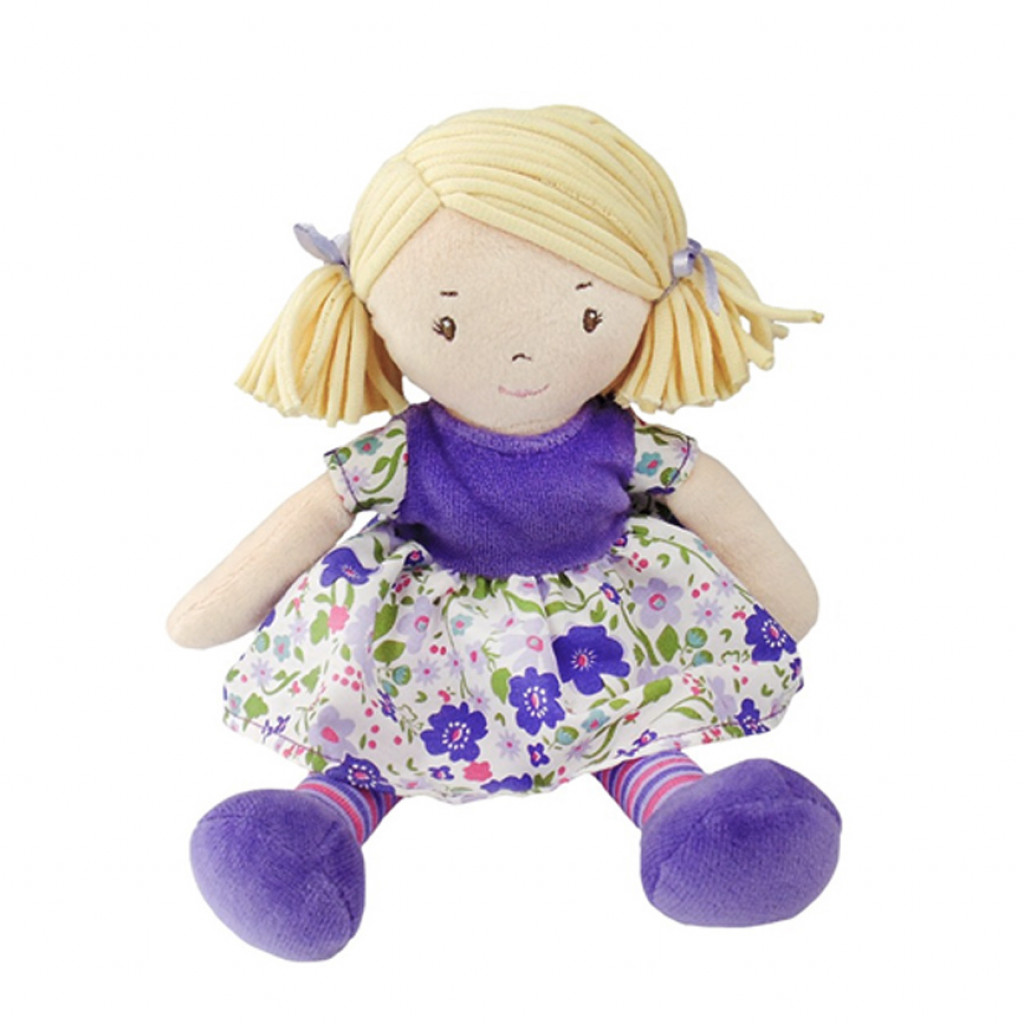 Bonikka Látková bábika 26cm (Malá Peggy – fialové šaty)