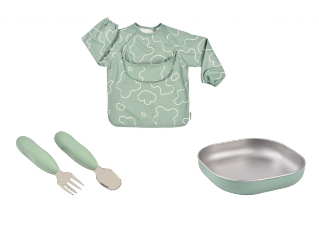 Beaba Jedálenská sada pre najmenších Sage Green