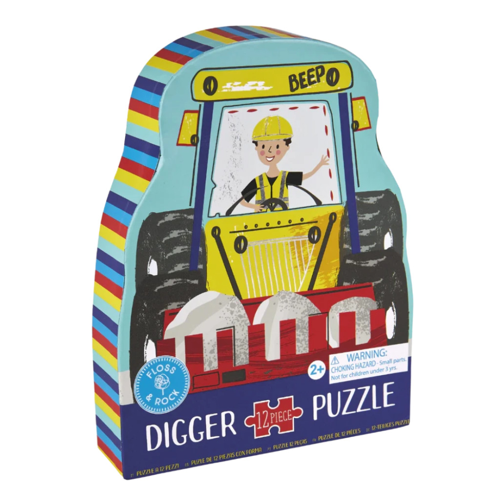 Floss&Rock Tvarované puzzle v tvarovanej krabičke – Stavba