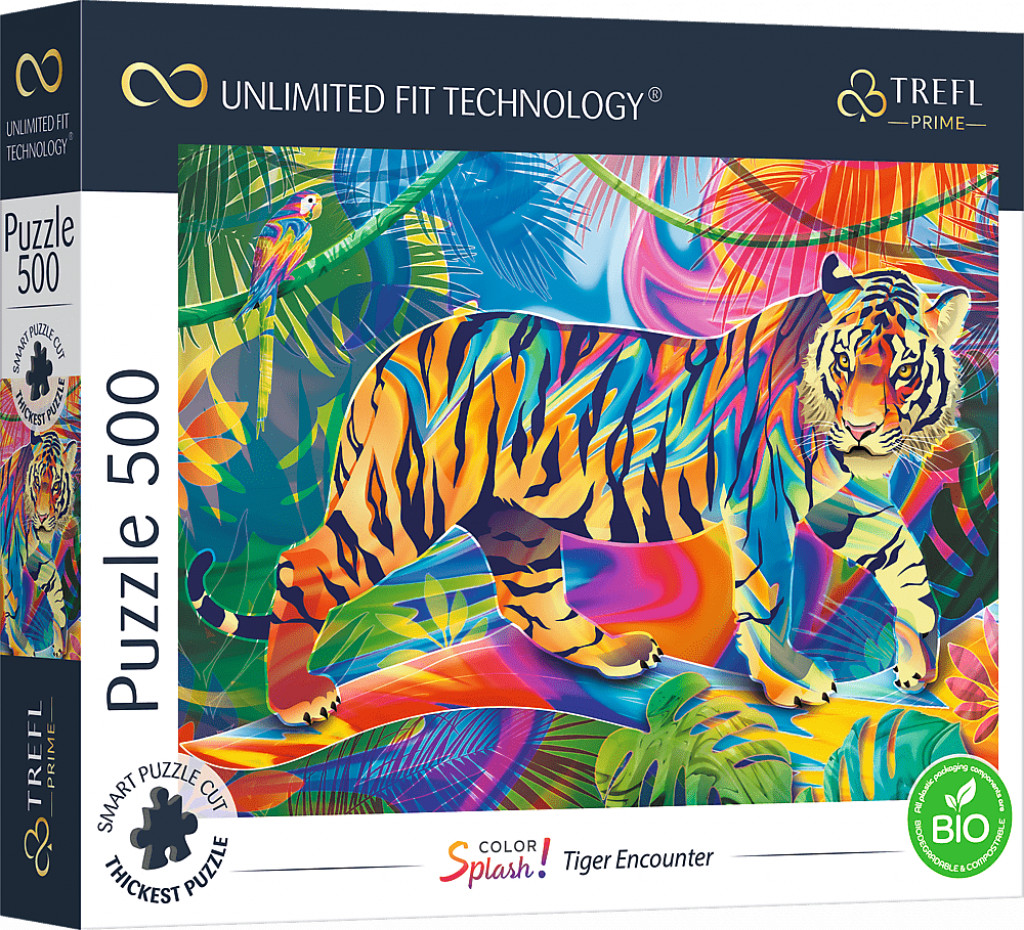 Trefl Trefl Prime puzzle 500 UFT - Farebné šplechy: Tiger