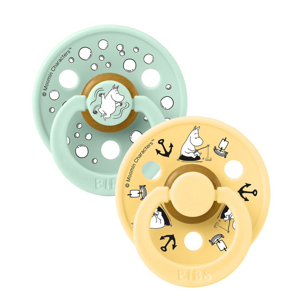 Všetky značky||BIBS x Moomin BIBS x Moomin Colour cumlíky z prírodného kaučuku 2ks - veľkosť 2 (Sailing Nordic Mint Mix)