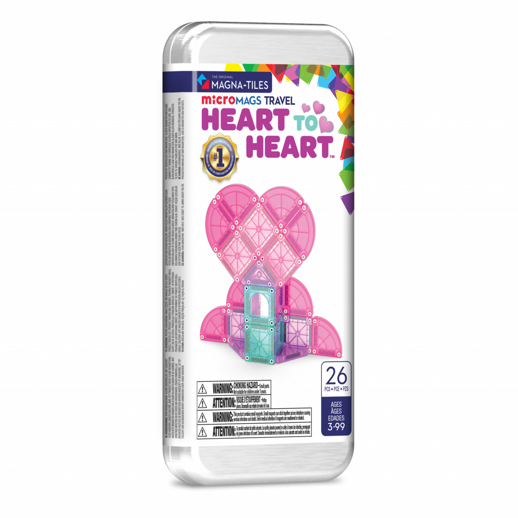 Magna-Tiles Magnetická stavebnica microMAGS Heart to Heart Travel Set 26 dielov