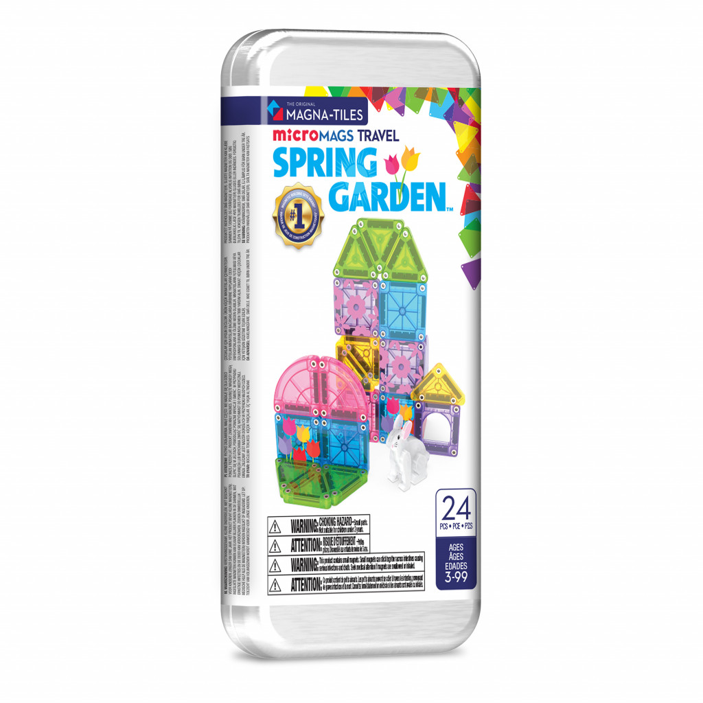Magna-Tiles Magnetická stavebnica microMAGS Spring Garden Travel Set 24 dielov