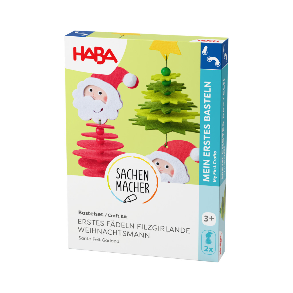 Haba Kreatívna sada Prvé navliekanie plstená girlanda Mikuláš