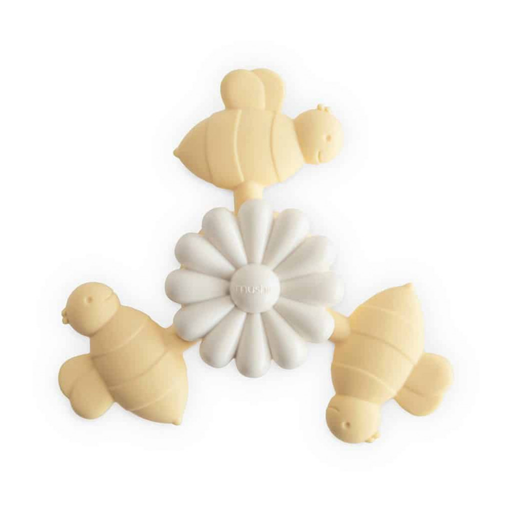 Mushie Spinner hračka s prísavkou mushie - bee