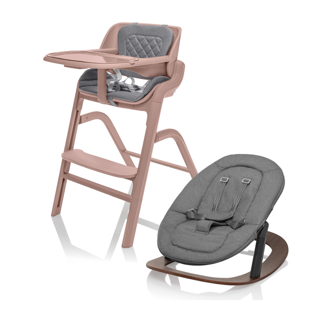 Zopa Set stolička Inpira + novorodenecký set + hojdacia základňa, Candy Pink