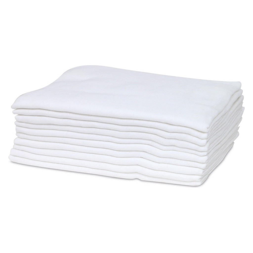 FREEON Bubaba Mušelínové látkové plienky 10 ks biele