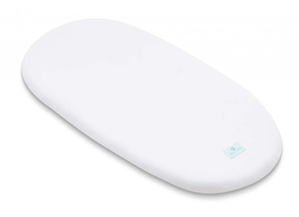 Ahojbaby Prestieradlo Ahojbaby z organickej bavlny do kočíka, košíka a kolísky biele