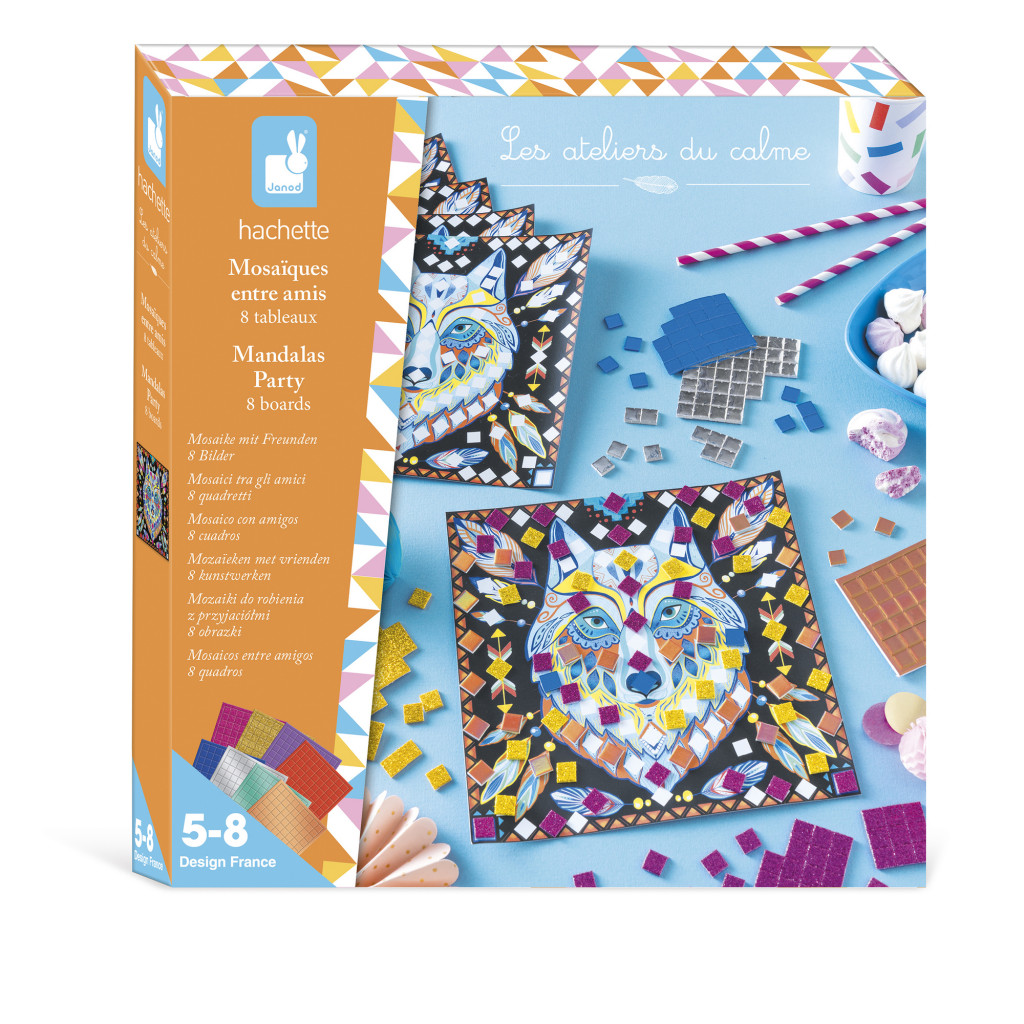 Janod Atelier Kreatívna sada Maxi Mandaly pre priateľov Mozaika 8 ks
