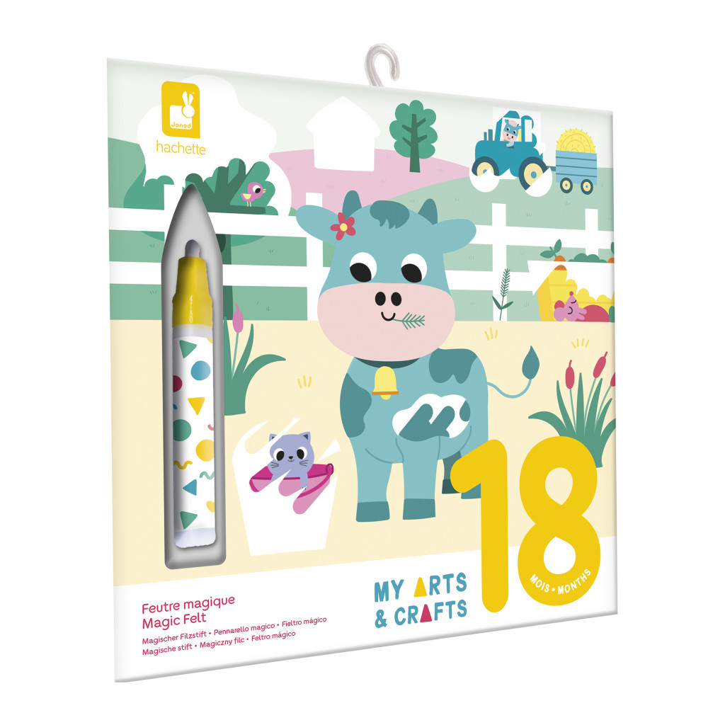 Janod My arts&crafts Mini Zamatové omaľovánky Farma od 18 mesiacov