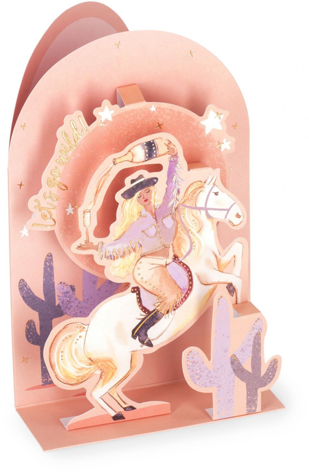 Legami Darčekové prianie Legami Pop-Up Card - Pop-Up Greeting Card - Cowgirl