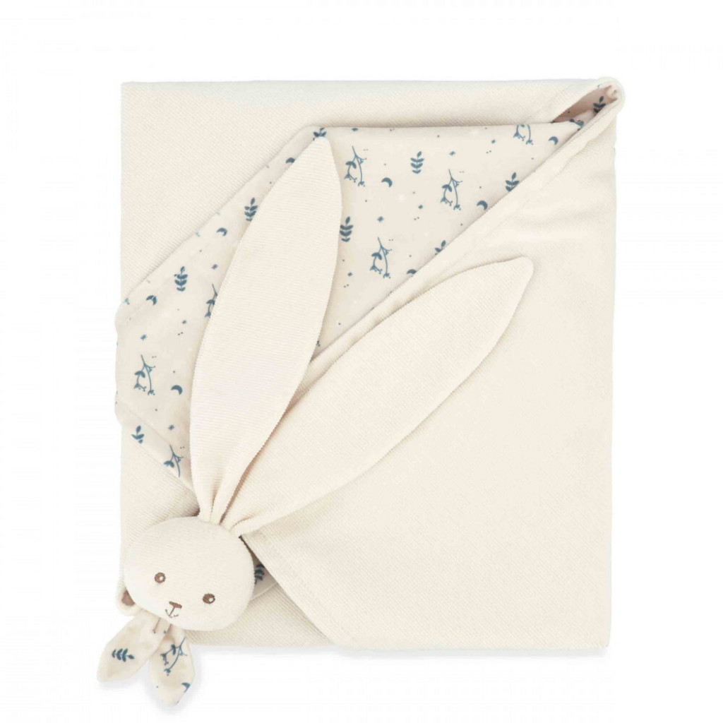 Kaloo Lapinoo Jemná deka s možnosťou upevnenia k autosedačke krémová