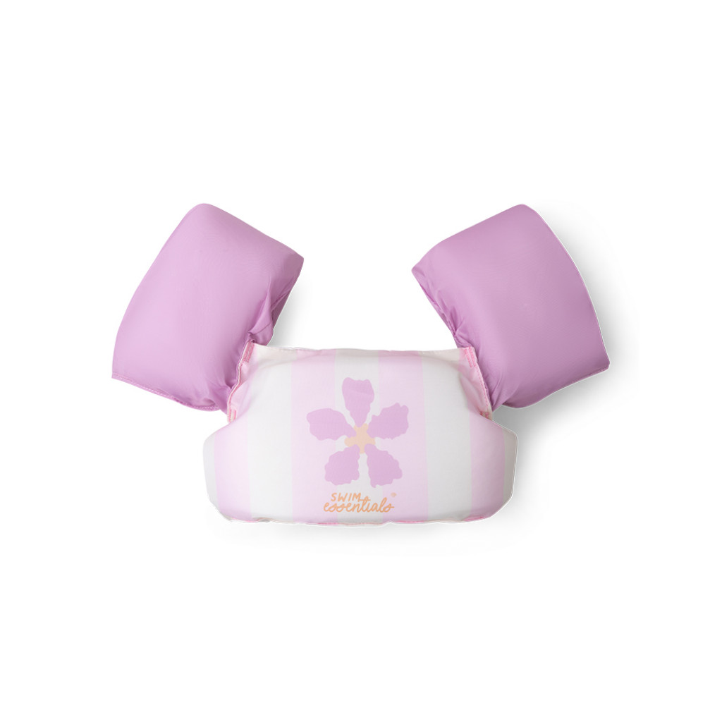 Swim Essentials Plávacia vesta s rukávnikmi Pink Flower 2-6 rokov