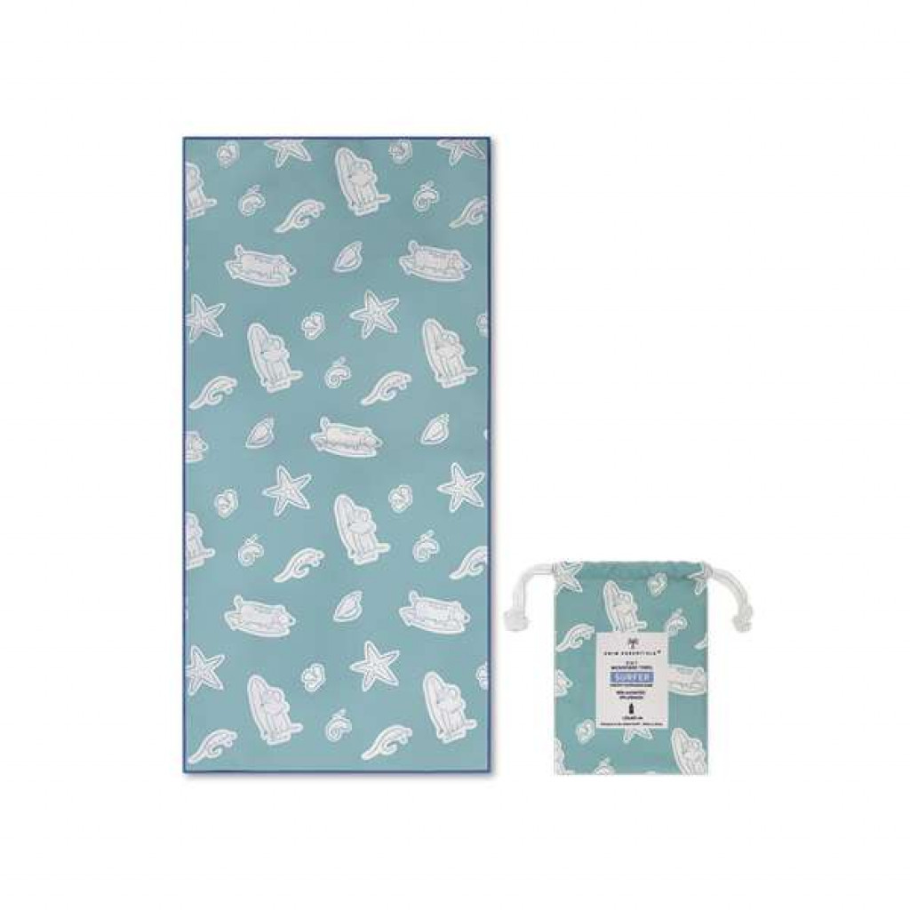 Swim Essentials Plážový uterák z mikrovlákna Surfer 135 x 65 cm