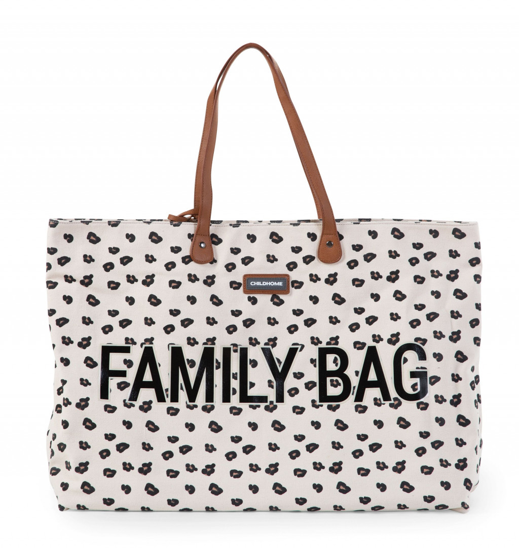 Childhome Cestovná taška Family Bag Canvas Leopard