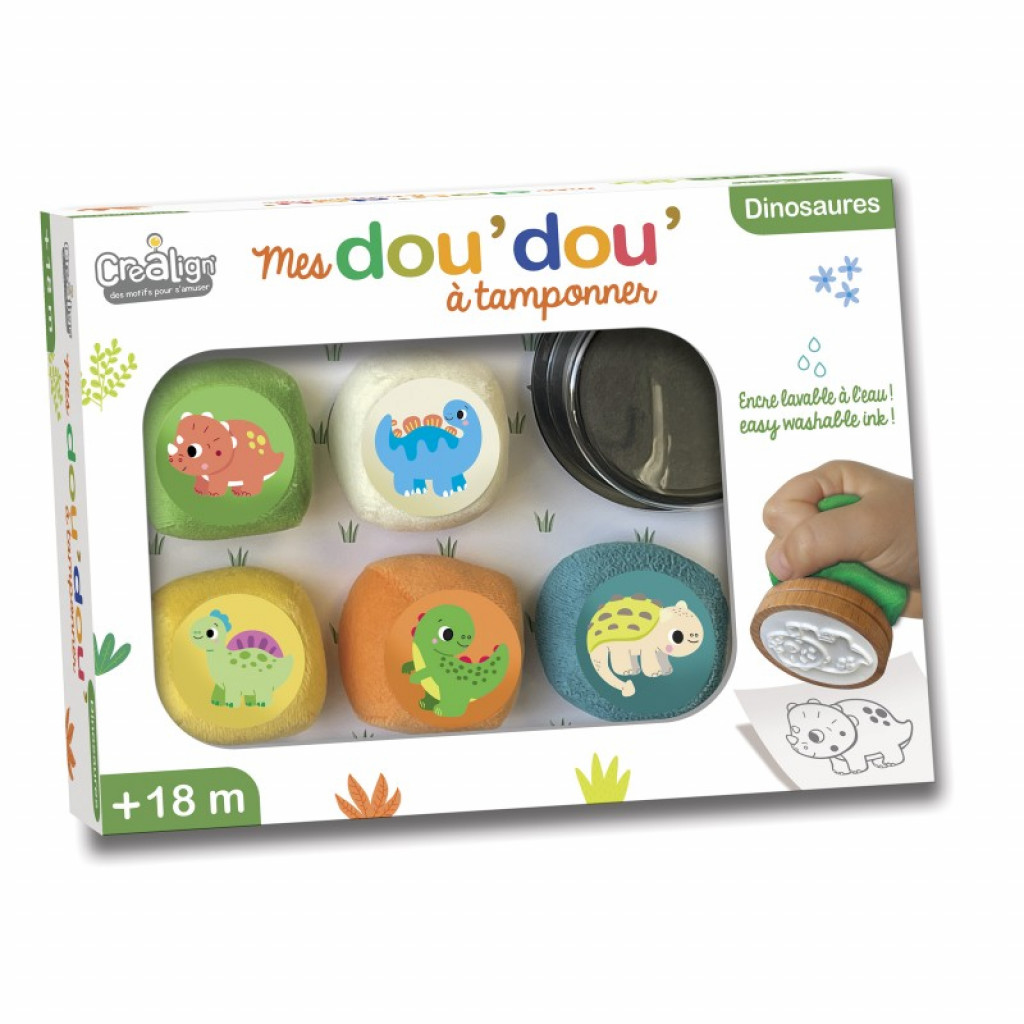 Créa Lign Plyšové pečiatky pre najmenších Dinosaury