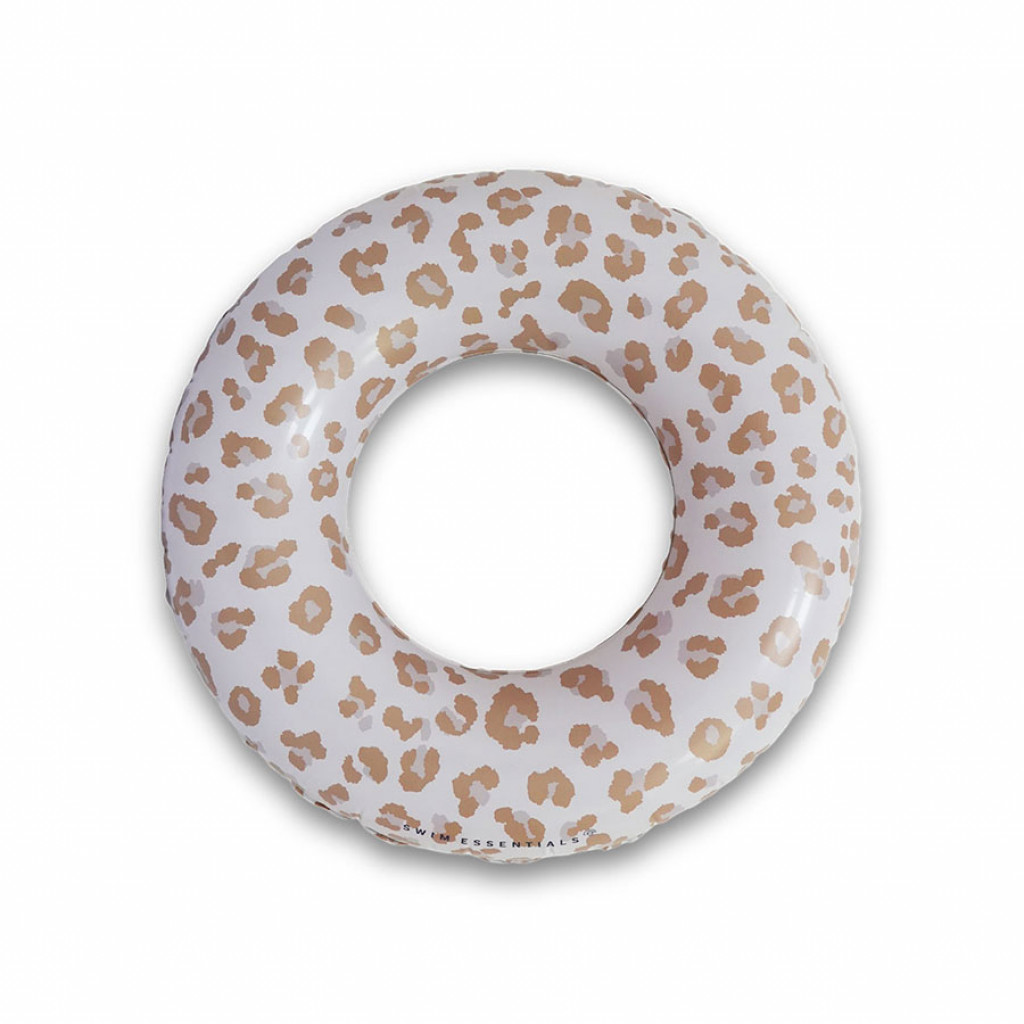 Swim Essentials Nafukovacie koleso Beige Leopard 90 cm