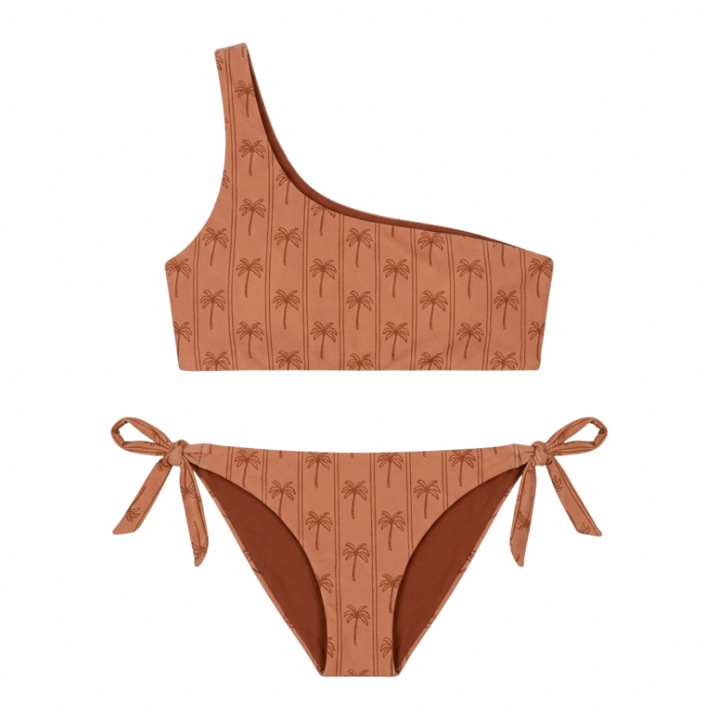Swim Essentials Dámske jednoramenné bikini s UPF 50+ Palm Tree