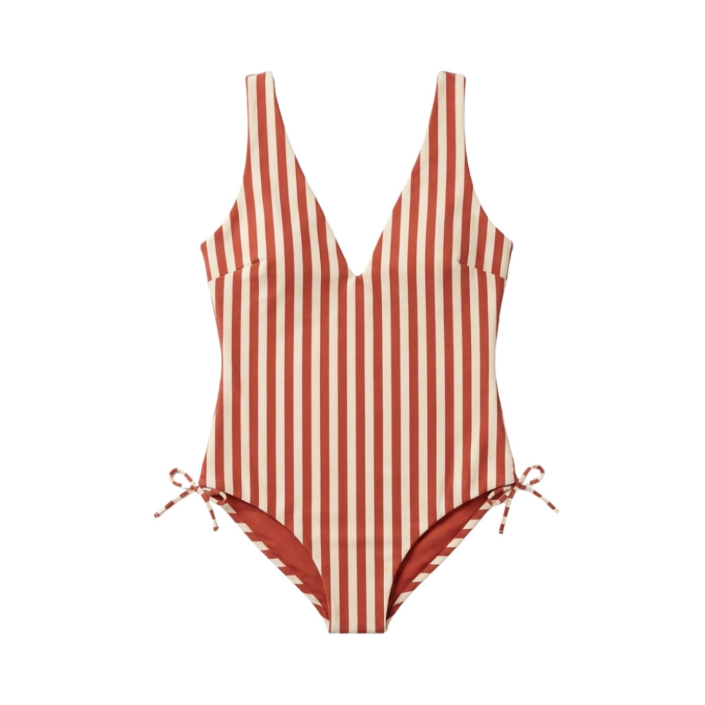 Swim Essentials Dámske jednodielne plavky s UPF 50+ Palm Stripe