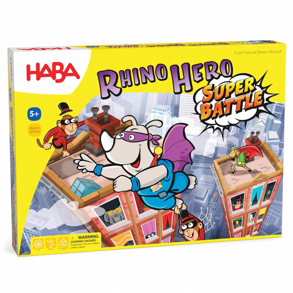 Haba Spoločenská hra pre deti Rhino Hero Super Battle 5+